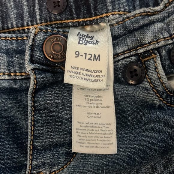 BABY B’GOSH JEANS WITH SUSPENDERS 9/12M - Picture 3 of 3